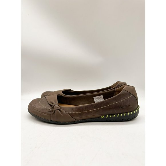 MERRELL Women's Whisper Flush Shoes Espresso Ballet Flats Leather 10 - Picture 6 of 10